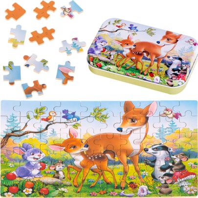 Dřevěné dětské puzzle 100 dílků